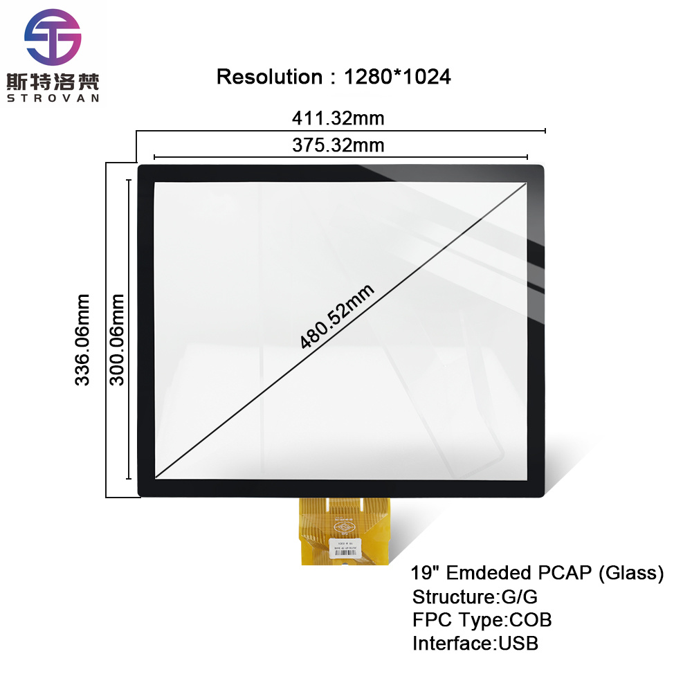 Touchscreen Glove Capacitive - หน้าจอ PCAP ขนาด 19 นิ้ว สำหรับอุตสาหกรรม