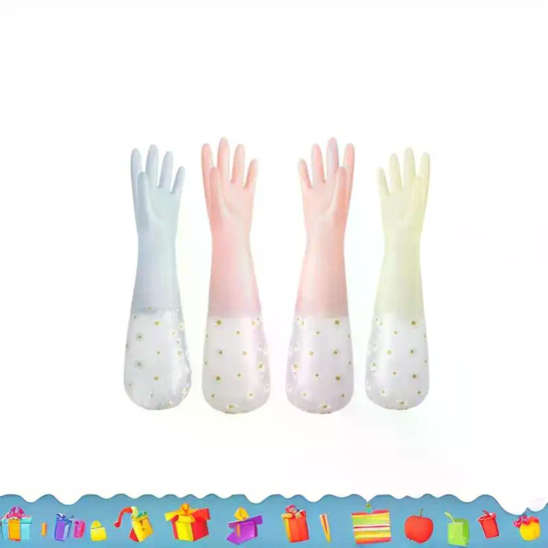 ถุงมือยางกันน้ำลายดอกไม้สำหรับ - Rubber Glove Cleaning บทวิจารณ์และราคา