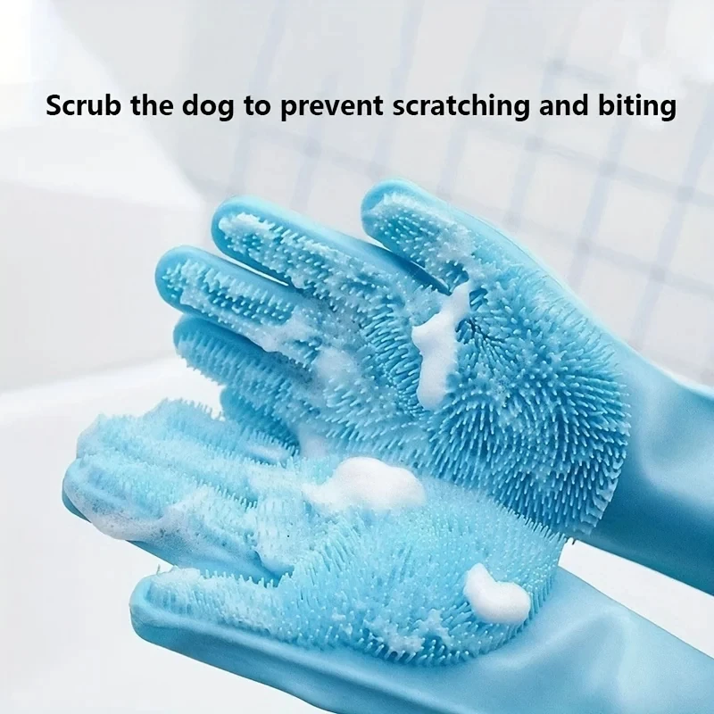 ถุงมือทำความสะอาดสำหรับสัตว์เล - Rubber Glove Cleaning บทวิจารณ์และราคา