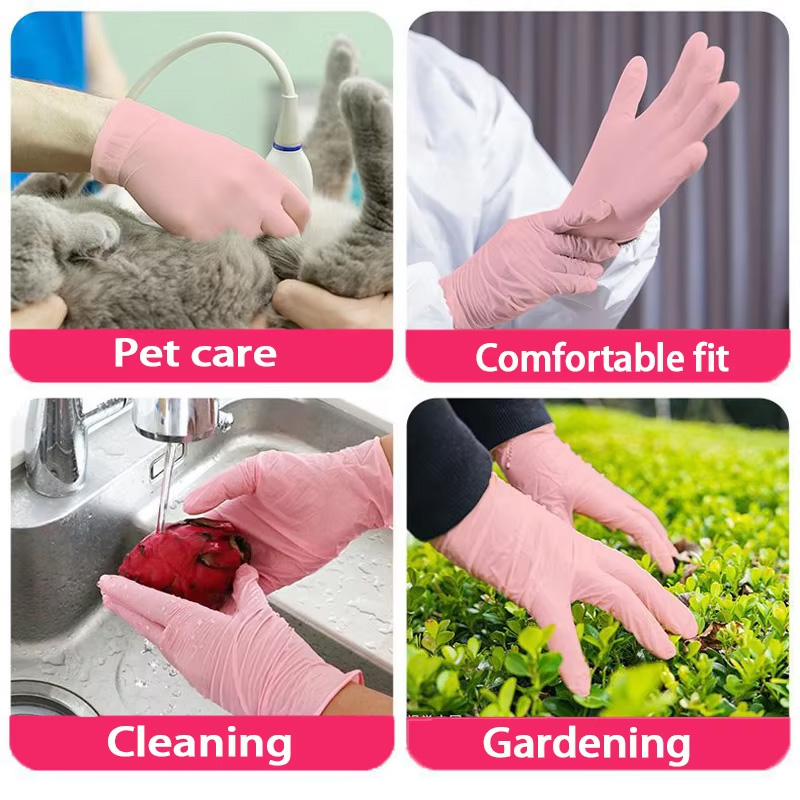 ถุงมือไนไตรล์แบบใช้แล้วทิ้ง สี - Rubber Glove Cleaning บทวิจารณ์และราคา
